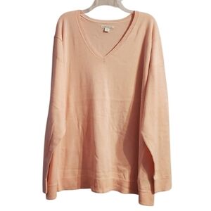 NWT Amazon Essentials Women's V-Neck Light Pink Plus Sweater 6X